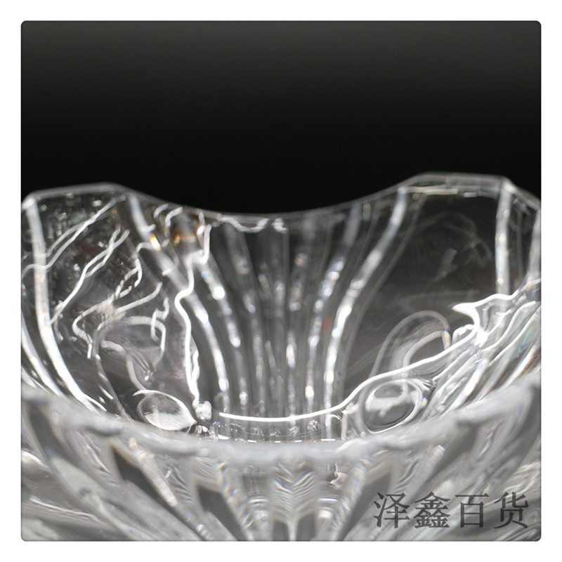 Glass candy box fruit bowl thickened clear fruit bowl candy jar family living room food box