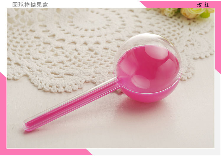 Creative personalized round plastic packaging box transparent food grade material lollipop candy box Creative personalized round plastic packaging box transparent food grade material lollipop candy box