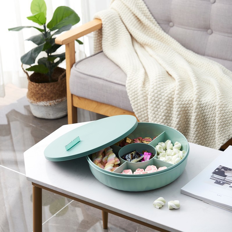 Candy Box Living Room Dried Fruit Nuts Seed Box Compartment Snack with Color Box Storage Box Candy Box Living Room Dried Fruit Nuts Seed Box Compartment Snack with Color Box Storage Box