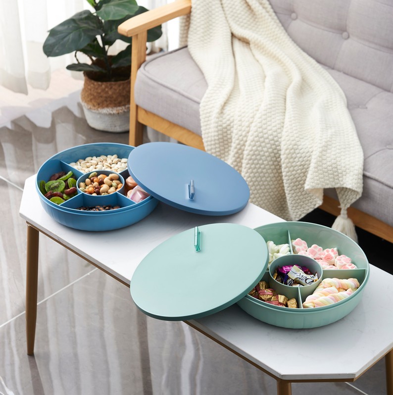 Candy Box Living Room Dried Fruit Nuts Seed Box Compartment Snack with Color Box Storage Box Candy Box Living Room Dried Fruit Nuts Seed Box Compartment Snack with Color Box Storage Box