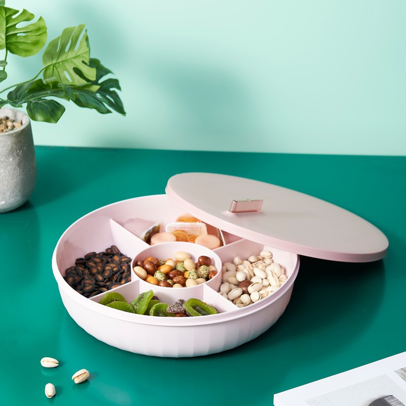 Candy Box Living Room Dried Fruit Nuts Seed Box Compartment Snack with Color Box Storage Box Candy Box Living Room Dried Fruit Nuts Seed Box Compartment Snack with Color Box Storage Box