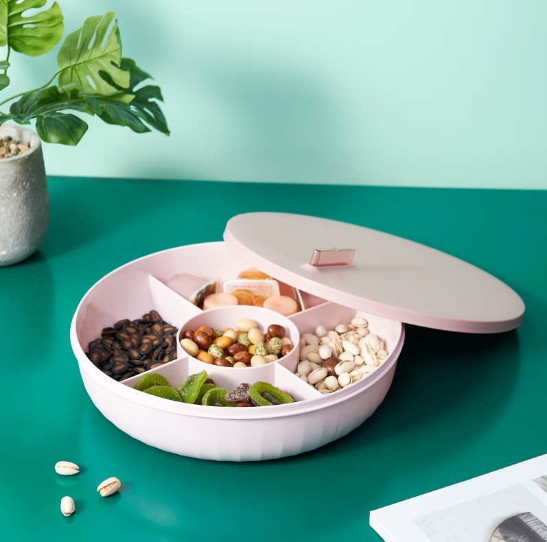 Candy Box Living Room Dried Fruit Nuts Seed Box Compartment Snack with Color Box Storage Box Candy Box Living Room Dried Fruit Nuts Seed Box Compartment Snack with Color Box Storage Box