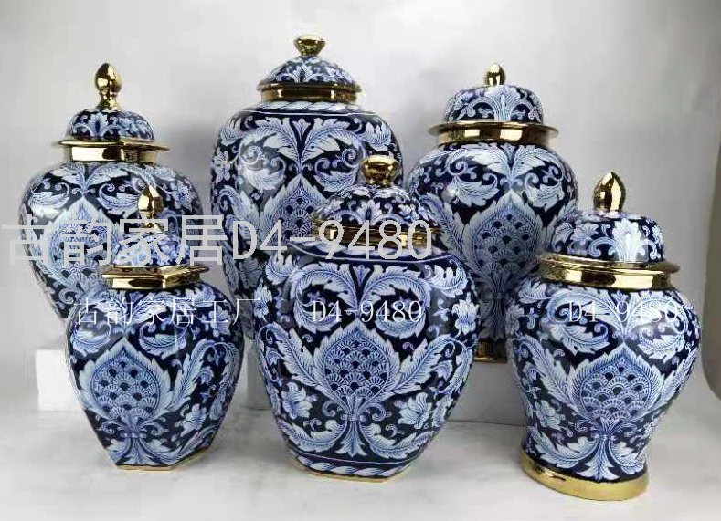 9480 Guyun Home Factory Crafts Decoration Ceramic Vase Blue and White Porcelain Candy Box 9480 Guyun Home Factory Crafts Decoration Ceramic Vase Blue and White Porcelain Candy Box