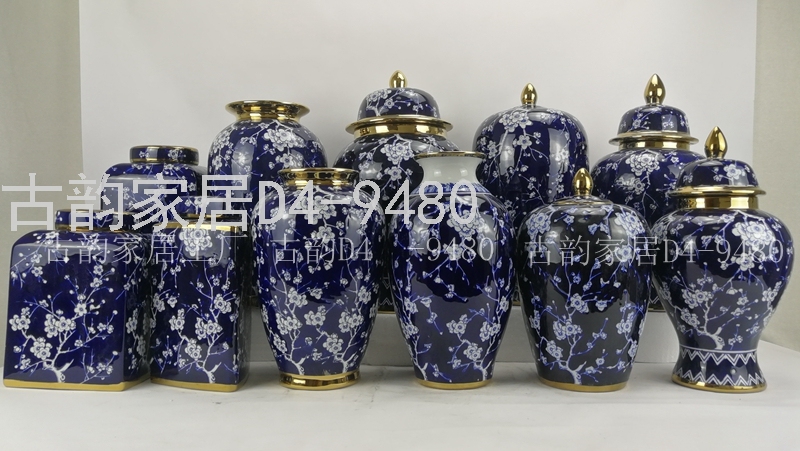 9480 Guyun Home Factory Crafts Decoration Ceramic Vase Blue and White Porcelain Candy Box 9480 Guyun Home Factory Crafts Decoration Ceramic Vase Blue and White Porcelain Candy Box