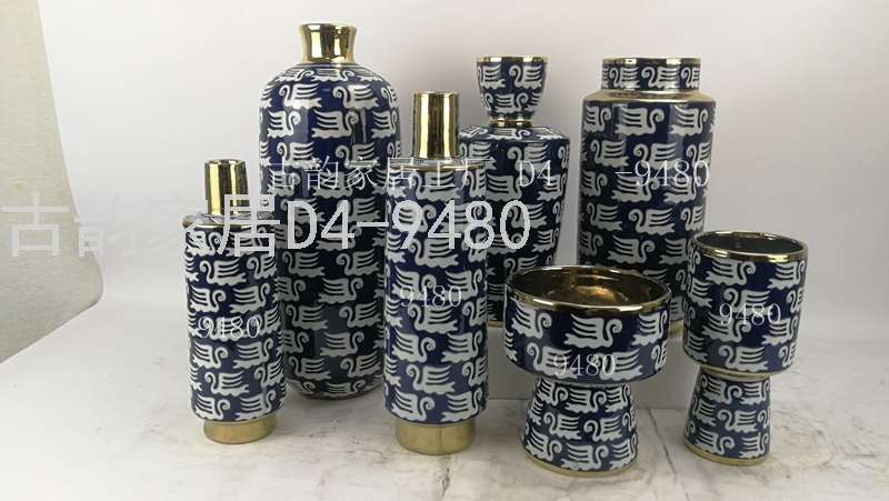 Guyun Factory 9480 Home Ceramic Crafts Decoration Vase Blue and White Porcelain Candy Box Guyun Factory 9480 Home Ceramic Crafts Decoration Vase Blue and White Porcelain Candy Box