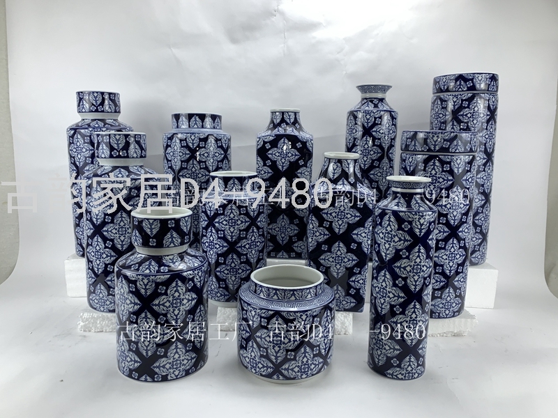 Guyun Factory 9480 Home Ceramic Crafts Decoration Vase Blue and White Porcelain Candy Box Guyun Factory 9480 Home Ceramic Crafts Decoration Vase Blue and White Porcelain Candy Box