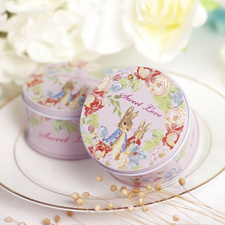 Creative candy box European marriage 75 round tinplate baby full moon hi egg candy box festive supplies