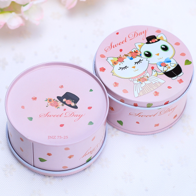Creative candy box European marriage 75 round tinplate baby full moon hi egg candy box festive supplies