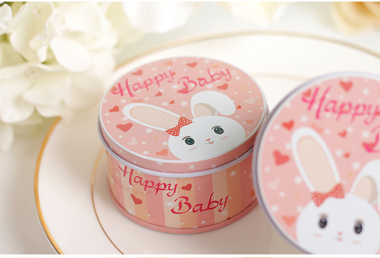 Creative candy box European marriage 75 round tinplate baby full moon hi egg candy box festive supplies Creative candy box European marriage 75 round tinplate baby full moon hi egg candy box festive supplies