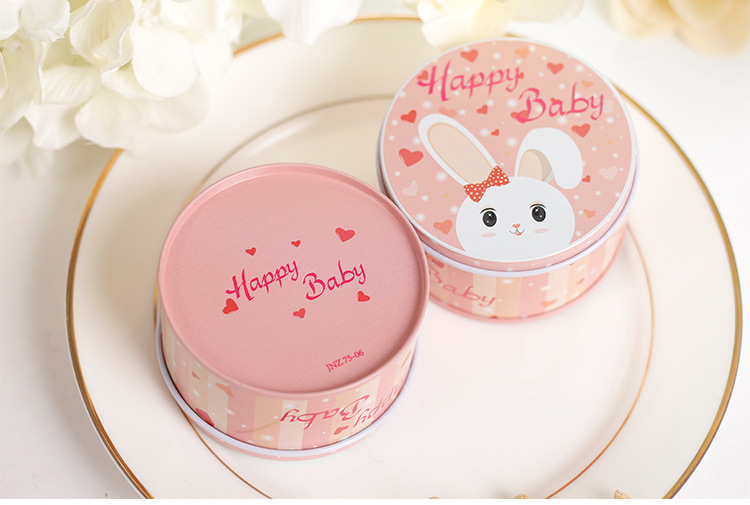 Creative candy box European marriage 75 round tinplate baby full moon hi egg candy box festive supplies Creative candy box European marriage 75 round tinplate baby full moon hi egg candy box festive supplies