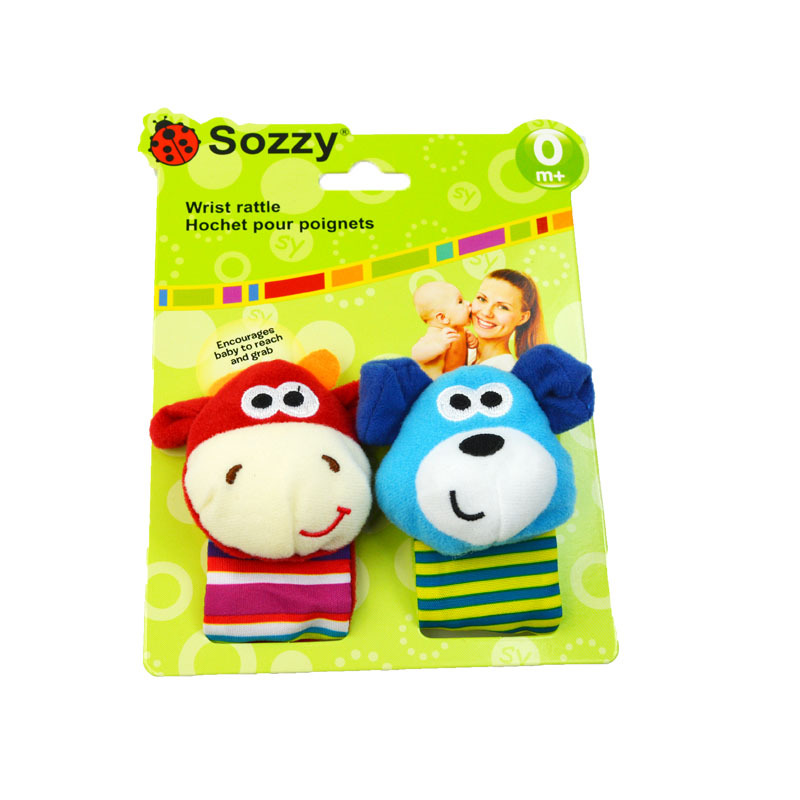 Sozy Baby Watch Band Wrist Rattle Animal Wrist Strap