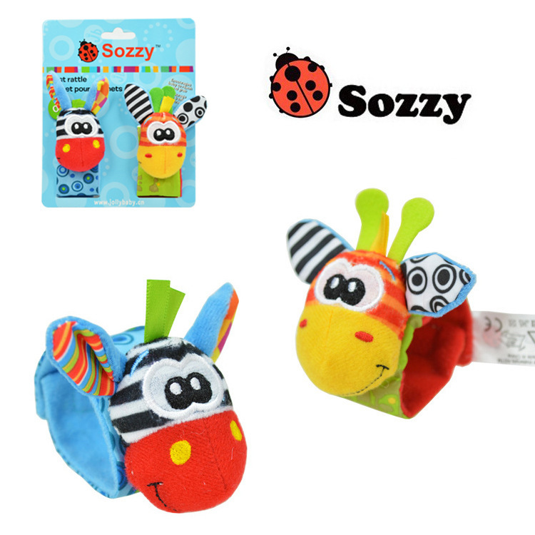 Sozy Baby Watch Band Wrist Rattle Animal Wrist Strap