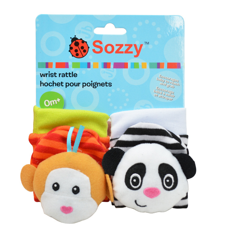 Sozy Baby Watch Band Wrist Rattle Animal Wrist Strap Sozy Baby Watch Band Wrist Rattle Animal Wrist Strap