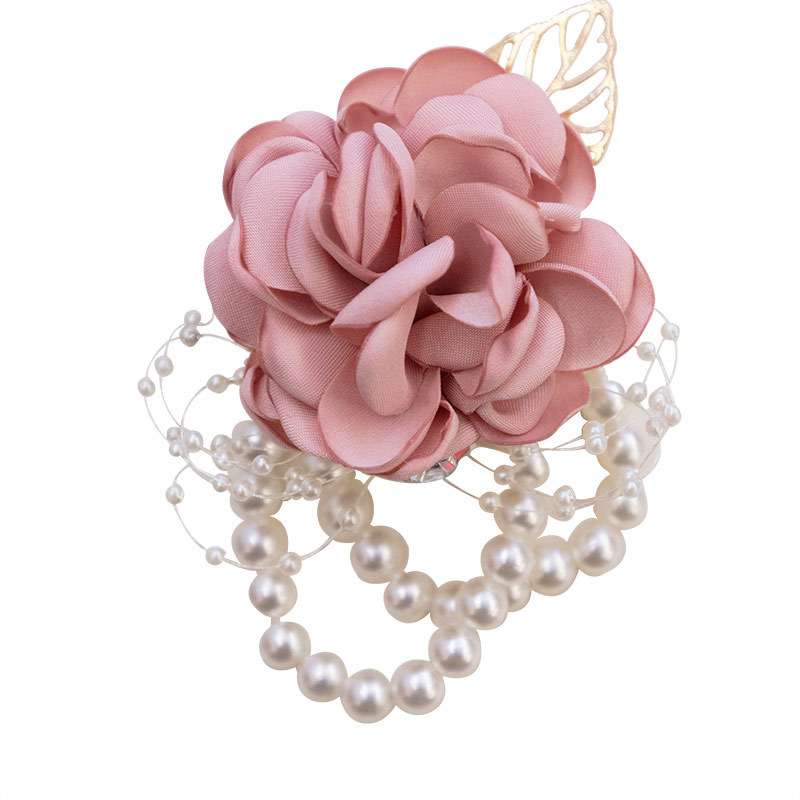 Wedding and Wedding Celebration Supplies Bride Wrist Flower Bridesmaid Group Korean Bracelet Wedding Fabric Simulation Sisters Group Handed Flower