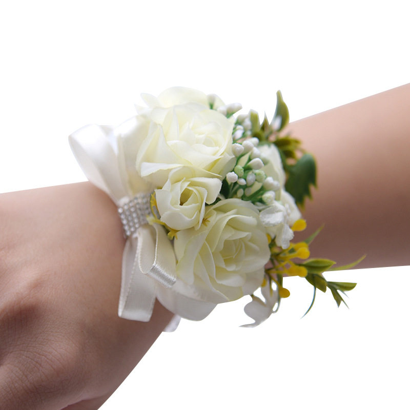Korean Artificial Flower 714 Wrist Flower Korean Wedding Bride and Bridesmaid Wrist Flower Decorative Rose Bouquet Korean Artificial Flower 714 Wrist Flower Korean Wedding Bride and Bridesmaid Wrist Flower Decorative Rose Bouquet