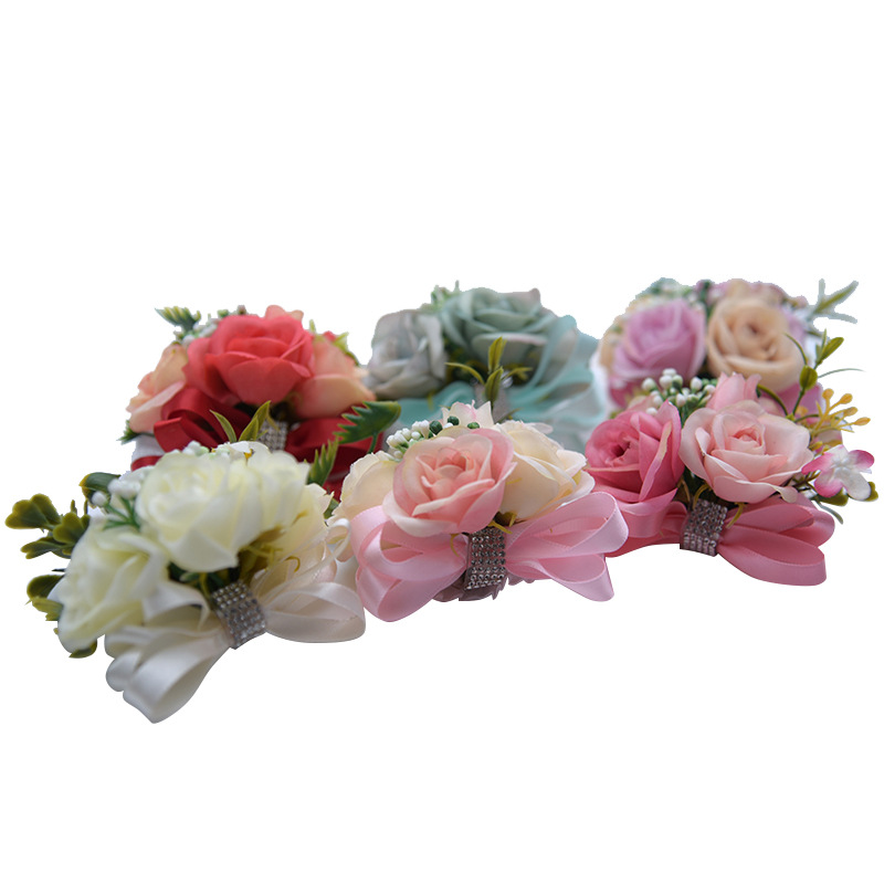 Korean Artificial Flower 714 Wrist Flower Korean Wedding Bride and Bridesmaid Wrist Flower Decorative Rose Bouquet Korean Artificial Flower 714 Wrist Flower Korean Wedding Bride and Bridesmaid Wrist Flower Decorative Rose Bouquet