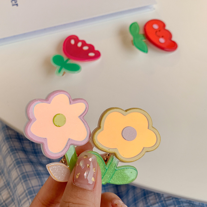 2021 New Online Red Hair Card Summer Korean Hair Clip for Broken Hair Headdress Cute Flowers Bang Clip Back Head Hairpin 2021 New Online Red Hair Card Summer Korean Hair Clip for Broken Hair Headdress Cute Flowers Bang Clip Back Head Hairpin