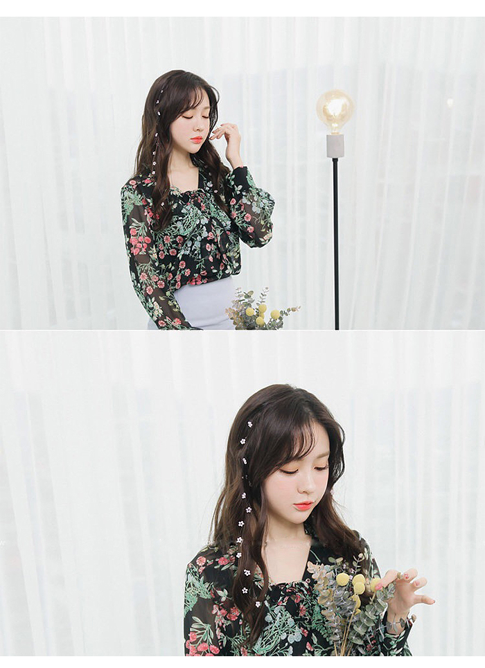 Korean Super Fairy Crystal Flowers Hair Comb Long Hair Decorative Headdress Fresh Invisible Streamer Hair Clips Hair Accessories Spring and Summer Korean Super Fairy Crystal Flowers Hair Comb Long Hair Decorative Headdress Fresh Invisible Streamer Hair Clips Hair Accessories Spring and Summer