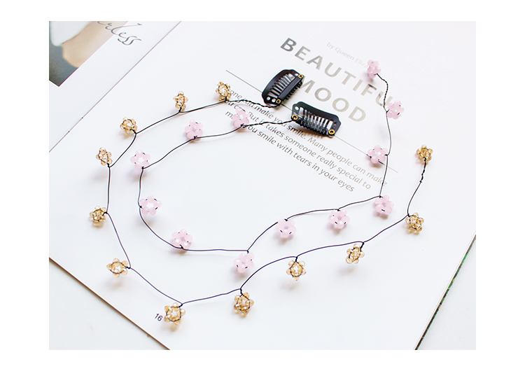 Korean Super Fairy Crystal Flowers Hair Comb Long Hair Decorative Headdress Fresh Invisible Streamer Hair Clips Hair Accessories Spring and Summer Korean Super Fairy Crystal Flowers Hair Comb Long Hair Decorative Headdress Fresh Invisible Streamer Hair Clips Hair Accessories Spring and Summer