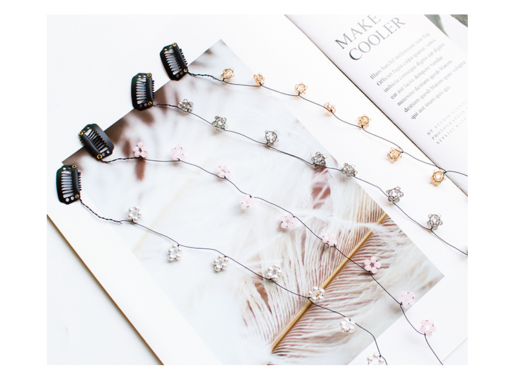 Korean Super Fairy Crystal Flowers Hair Comb Long Hair Decorative Headdress Fresh Invisible Streamer Hair Clips Hair Accessories Spring and Summer Korean Super Fairy Crystal Flowers Hair Comb Long Hair Decorative Headdress Fresh Invisible Streamer Hair Clips Hair Accessories Spring and Summer