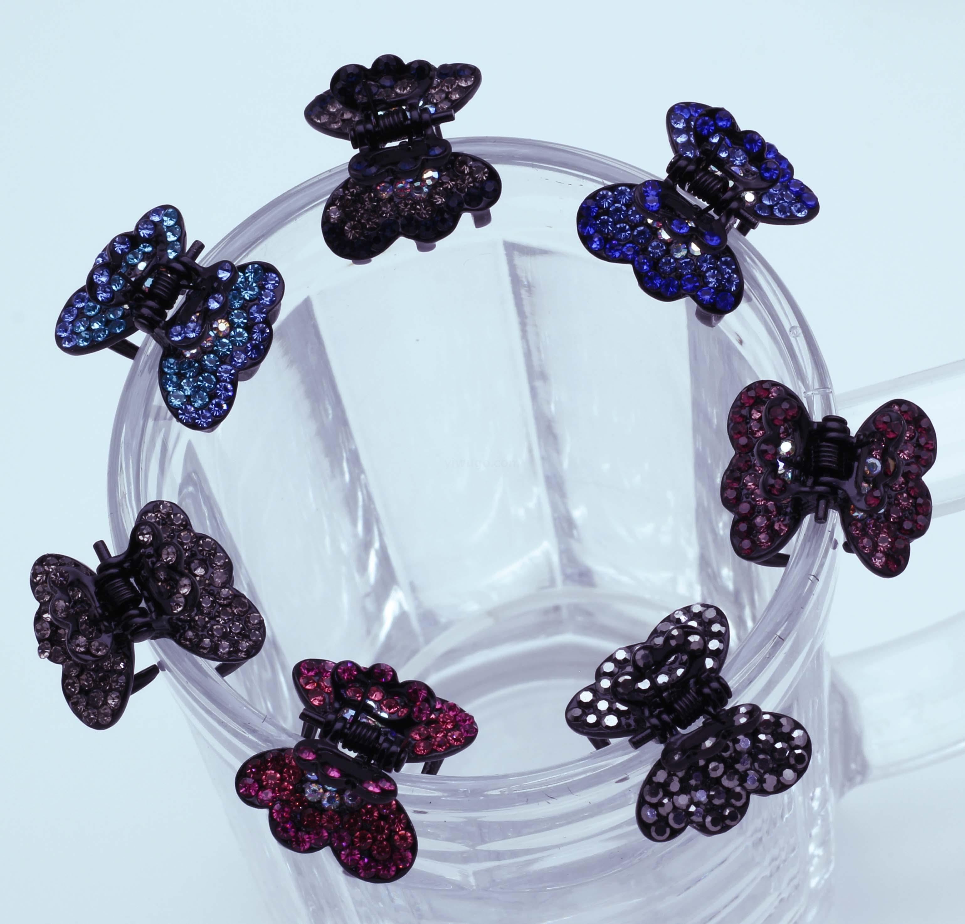 Korean version of retro hair catch Rhinestone Bangs Clip Top Clip South Korean female hair Clip Headdress Hair Hair Clip Adult Flowers Small Clip