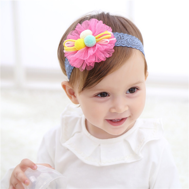 Korean Style New Children&#039;s Hair Accessories Baby Hair Band Lace Cute Flowers Girls Headdress Wholesale