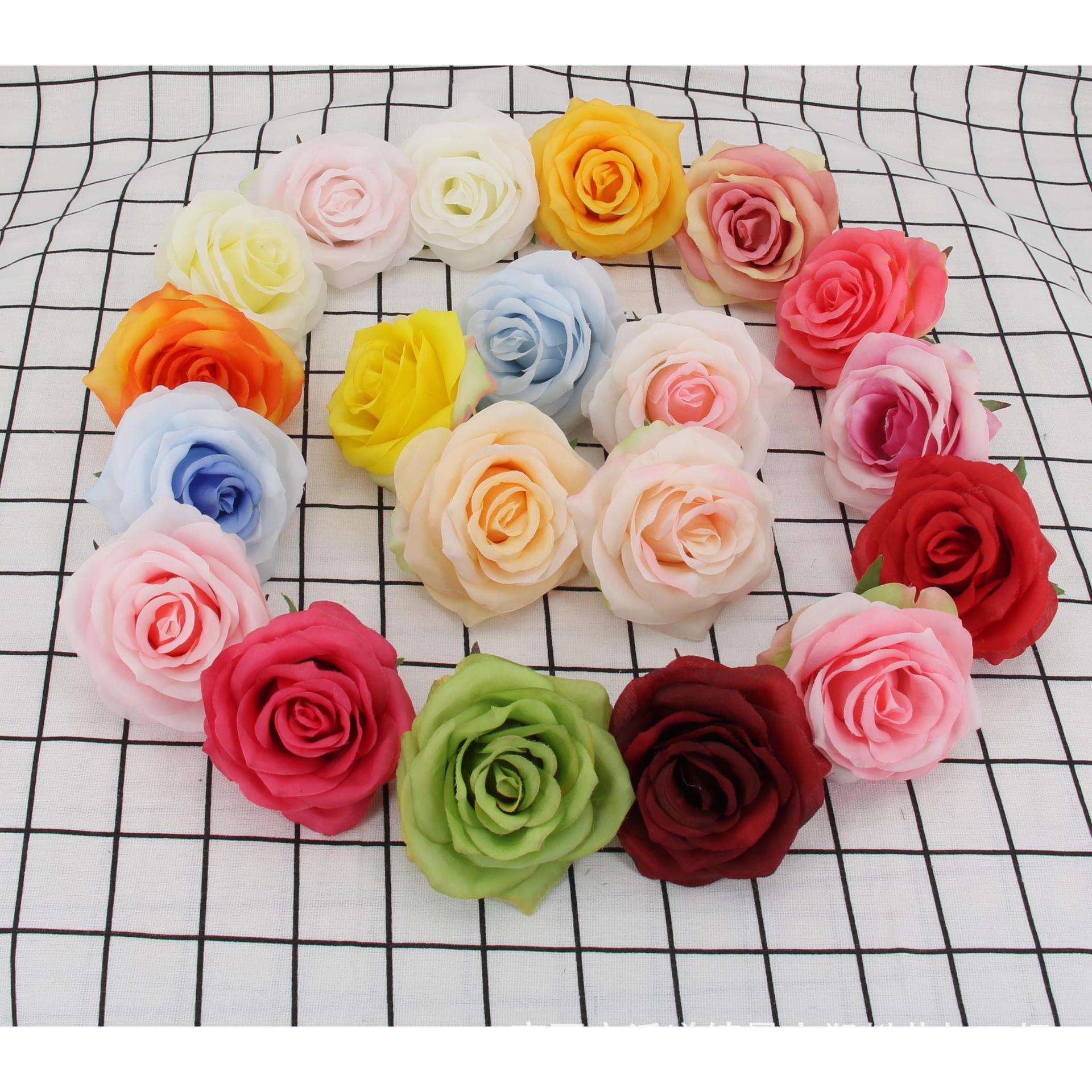 Artificial Rose Flower Silk Flower Wedding DIY Handmade Flower Fake Flower Decoration Garland Headdress Artificial Flowers Rose