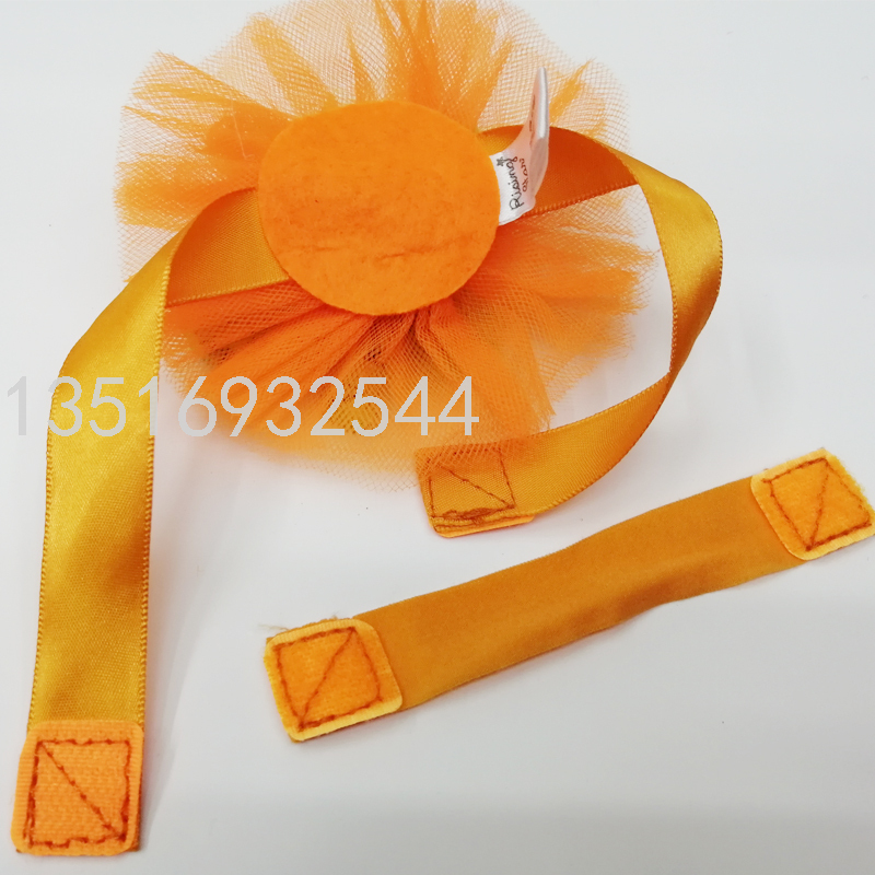 Headdress Flower Children's Japanese and Korean Princess Ribbon Fabric Handmade Flowers Headdress Velcro Fastener Hook & Loop Band Hair Ring Ins Headdress Flower Children's Japanese and Korean Princess Ribbon Fabric Handmade Flowers Headdress Velcro Fastener Hook & Loop Band Hair Ring Ins
