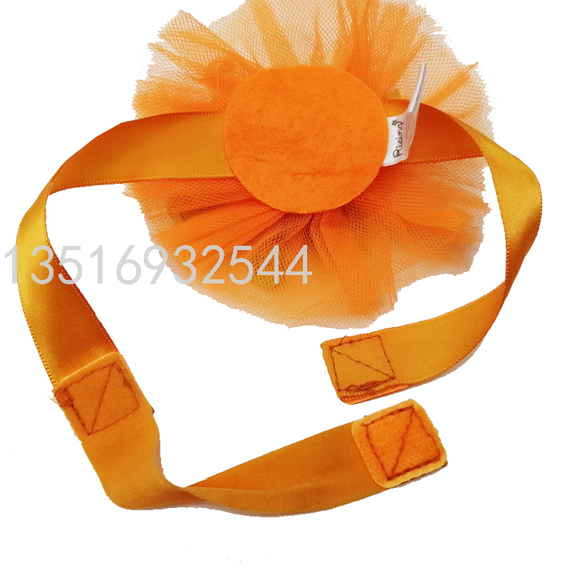 Headdress Flower Children's Japanese and Korean Princess Ribbon Fabric Handmade Flowers Headdress Velcro Fastener Hook & Loop Band Hair Ring Ins Headdress Flower Children's Japanese and Korean Princess Ribbon Fabric Handmade Flowers Headdress Velcro Fastener Hook & Loop Band Hair Ring Ins