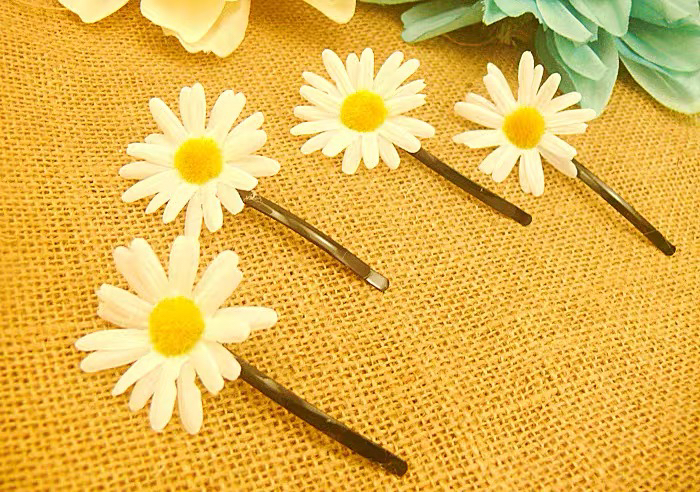 Sen department of handmade Daisy flowers a word hairpin edge clip bangs clip travel holiday bride photo pan hair headdress female Sen department of handmade Daisy flowers a word hairpin edge clip bangs clip travel holiday bride photo pan hair headdress female