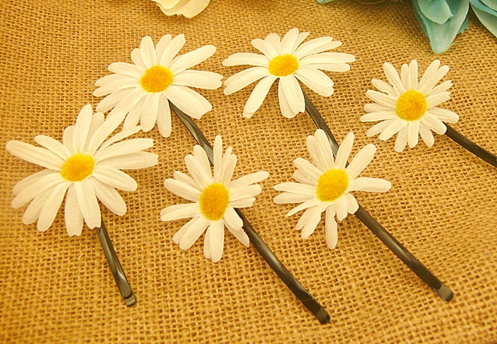Sen department of handmade Daisy flowers a word hairpin edge clip bangs clip travel holiday bride photo pan hair headdress female Sen department of handmade Daisy flowers a word hairpin edge clip bangs clip travel holiday bride photo pan hair headdress female