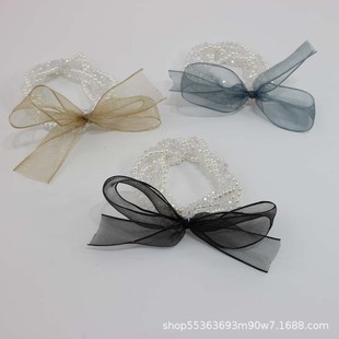 Super Fairy Flowers Hair Band Korean Style Internet Celebrity Ins Elegant Headdress Hair Rope Korean Hand-Woven Pearl Hair Elastic Hair Accessories Super Fairy Flowers Hair Band Korean Style Internet Celebrity Ins Elegant Headdress Hair Rope Korean Hand-Woven Pearl Hair Elastic Hair Accessories