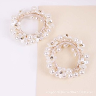 Super Fairy Flowers Hair Band Korean Style Internet Celebrity Ins Elegant Headdress Hair Rope Korean Hand-Woven Pearl Hair Elastic Hair Accessories Super Fairy Flowers Hair Band Korean Style Internet Celebrity Ins Elegant Headdress Hair Rope Korean Hand-Woven Pearl Hair Elastic Hair Accessories