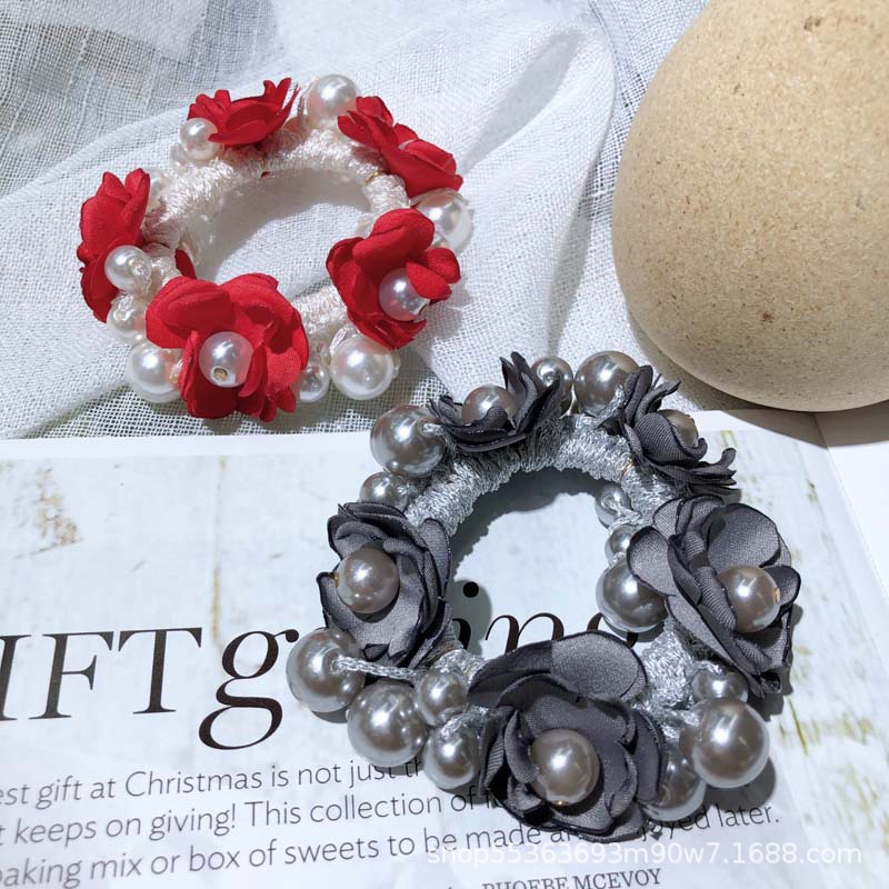 Super Fairy Flowers Hair Band Korean Style Internet Celebrity Ins Elegant Headdress Hair Rope Korean Hand-Woven Pearl Hair Elastic Hair Accessories Super Fairy Flowers Hair Band Korean Style Internet Celebrity Ins Elegant Headdress Hair Rope Korean Hand-Woven Pearl Hair Elastic Hair Accessories