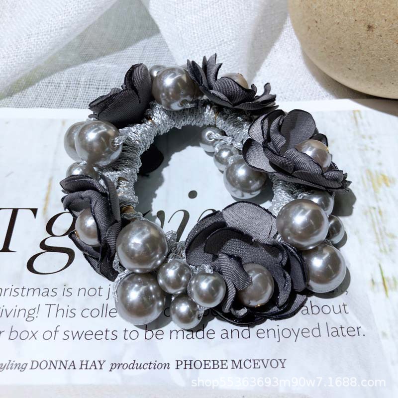 Super Fairy Flowers Hair Band Korean Style Internet Celebrity Ins Elegant Headdress Hair Rope Korean Hand-Woven Pearl Hair Elastic Hair Accessories Super Fairy Flowers Hair Band Korean Style Internet Celebrity Ins Elegant Headdress Hair Rope Korean Hand-Woven Pearl Hair Elastic Hair Accessories