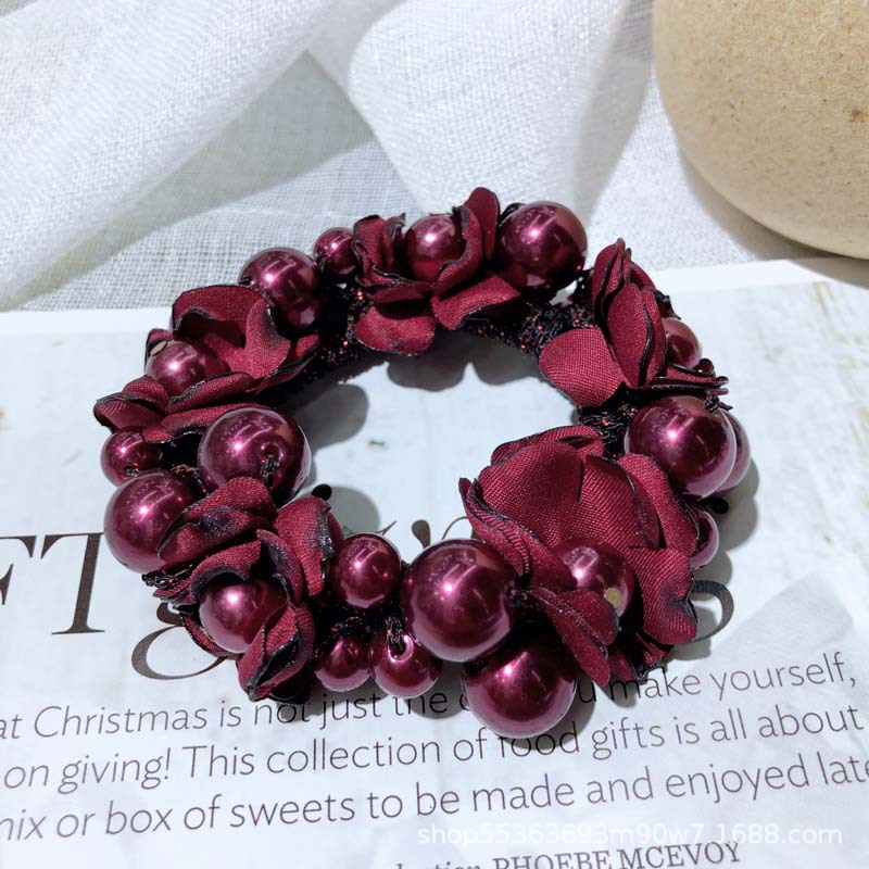 Super Fairy Flowers Hair Band Korean Style Internet Celebrity Ins Elegant Headdress Hair Rope Korean Hand-Woven Pearl Hair Elastic Hair Accessories Super Fairy Flowers Hair Band Korean Style Internet Celebrity Ins Elegant Headdress Hair Rope Korean Hand-Woven Pearl Hair Elastic Hair Accessories