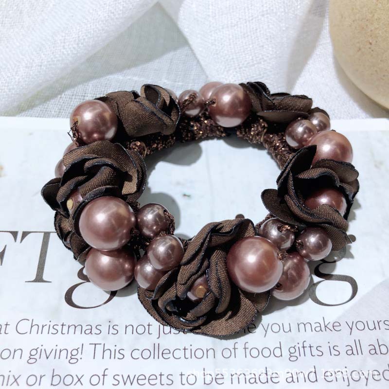 Super Fairy Flowers Hair Band Korean Style Internet Celebrity Ins Elegant Headdress Hair Rope Korean Hand-Woven Pearl Hair Elastic Hair Accessories Super Fairy Flowers Hair Band Korean Style Internet Celebrity Ins Elegant Headdress Hair Rope Korean Hand-Woven Pearl Hair Elastic Hair Accessories