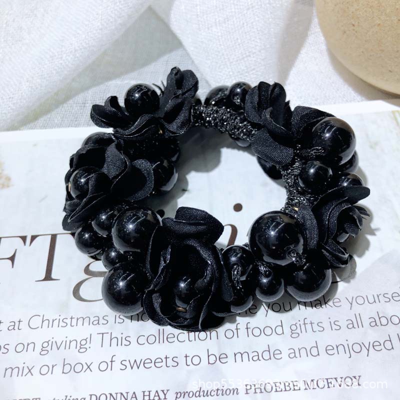 Super Fairy Flowers Hair Band Korean Style Internet Celebrity Ins Elegant Headdress Hair Rope Korean Hand-Woven Pearl Hair Elastic Hair Accessories Super Fairy Flowers Hair Band Korean Style Internet Celebrity Ins Elegant Headdress Hair Rope Korean Hand-Woven Pearl Hair Elastic Hair Accessories