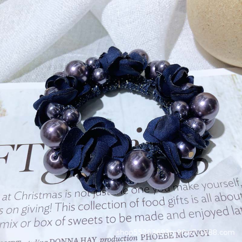 Super Fairy Flowers Hair Band Korean Style Internet Celebrity Ins Elegant Headdress Hair Rope Korean Hand-Woven Pearl Hair Elastic Hair Accessories Super Fairy Flowers Hair Band Korean Style Internet Celebrity Ins Elegant Headdress Hair Rope Korean Hand-Woven Pearl Hair Elastic Hair Accessories