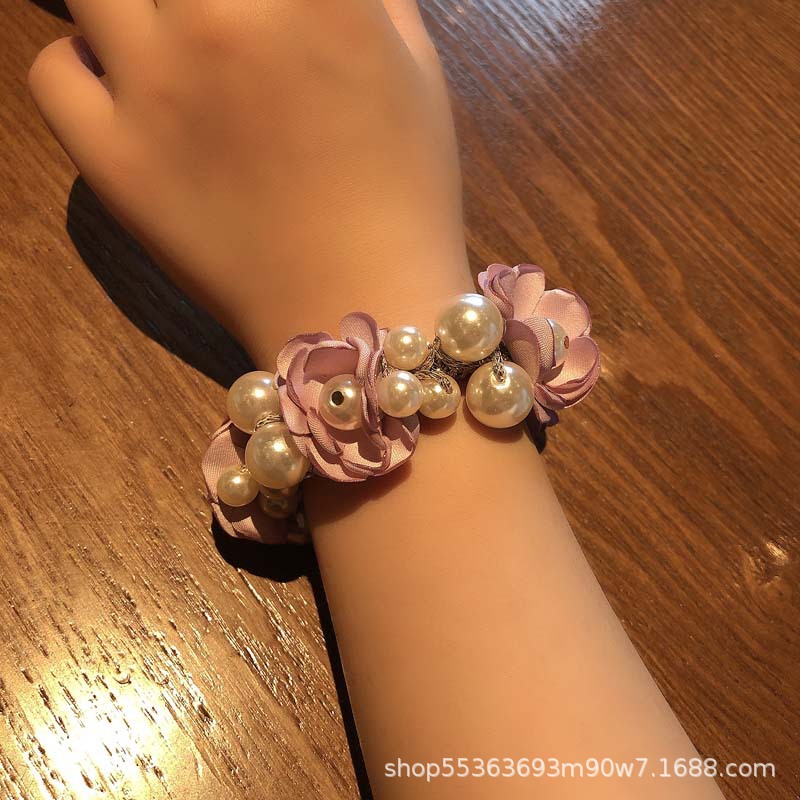 Super Fairy Flowers Hair Band Korean Style Internet Celebrity Ins Elegant Headdress Hair Rope Korean Hand-Woven Pearl Hair Elastic Hair Accessories Super Fairy Flowers Hair Band Korean Style Internet Celebrity Ins Elegant Headdress Hair Rope Korean Hand-Woven Pearl Hair Elastic Hair Accessories
