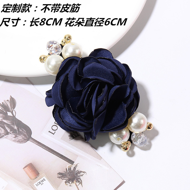 Korean version of fashion hair decoration large pearl rose flowers hair circle camellia hair rope headdress inlaid with Korean version of fashion hair decoration large pearl rose flowers hair circle camellia hair rope headdress inlaid with