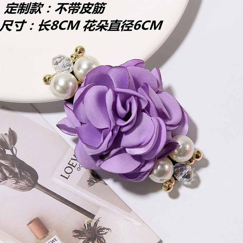 Korean version of fashion hair decoration large pearl rose flowers hair circle camellia hair rope headdress inlaid with Korean version of fashion hair decoration large pearl rose flowers hair circle camellia hair rope headdress inlaid with