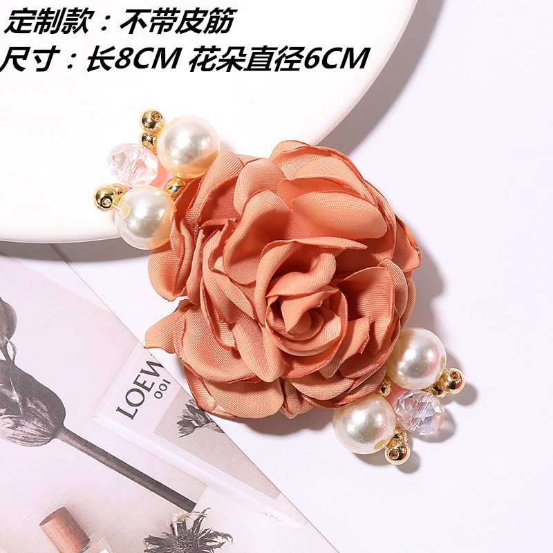Korean version of fashion hair decoration large pearl rose flowers hair circle camellia hair rope headdress inlaid with Korean version of fashion hair decoration large pearl rose flowers hair circle camellia hair rope headdress inlaid with
