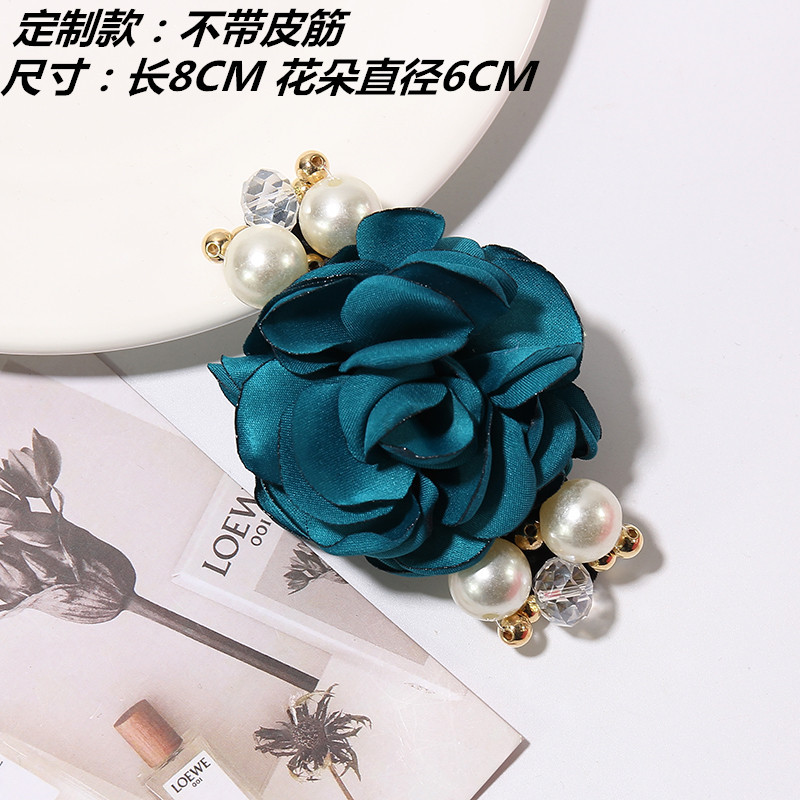 Korean version of fashion hair decoration large pearl rose flowers hair circle camellia hair rope headdress inlaid with Korean version of fashion hair decoration large pearl rose flowers hair circle camellia hair rope headdress inlaid with