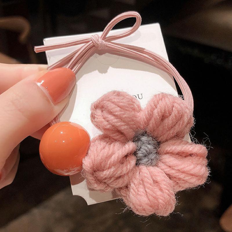 New Autumn and Winter Hair Band Korean Hair Accessories Wool Flowers Rubber Band Set Simple Hair Ring Head Rope Korean Style Headdress Flower New Autumn and Winter Hair Band Korean Hair Accessories Wool Flowers Rubber Band Set Simple Hair Ring Head Rope Korean Style Headdress Flower