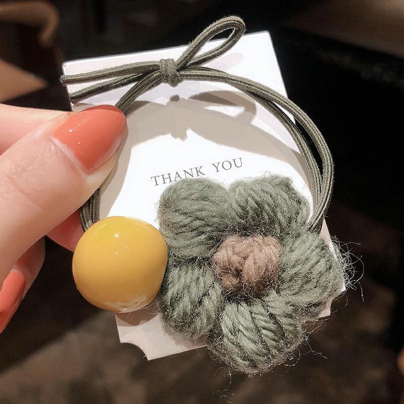 New Autumn and Winter Hair Band Korean Hair Accessories Wool Flowers Rubber Band Set Simple Hair Ring Head Rope Korean Style Headdress Flower New Autumn and Winter Hair Band Korean Hair Accessories Wool Flowers Rubber Band Set Simple Hair Ring Head Rope Korean Style Headdress Flower