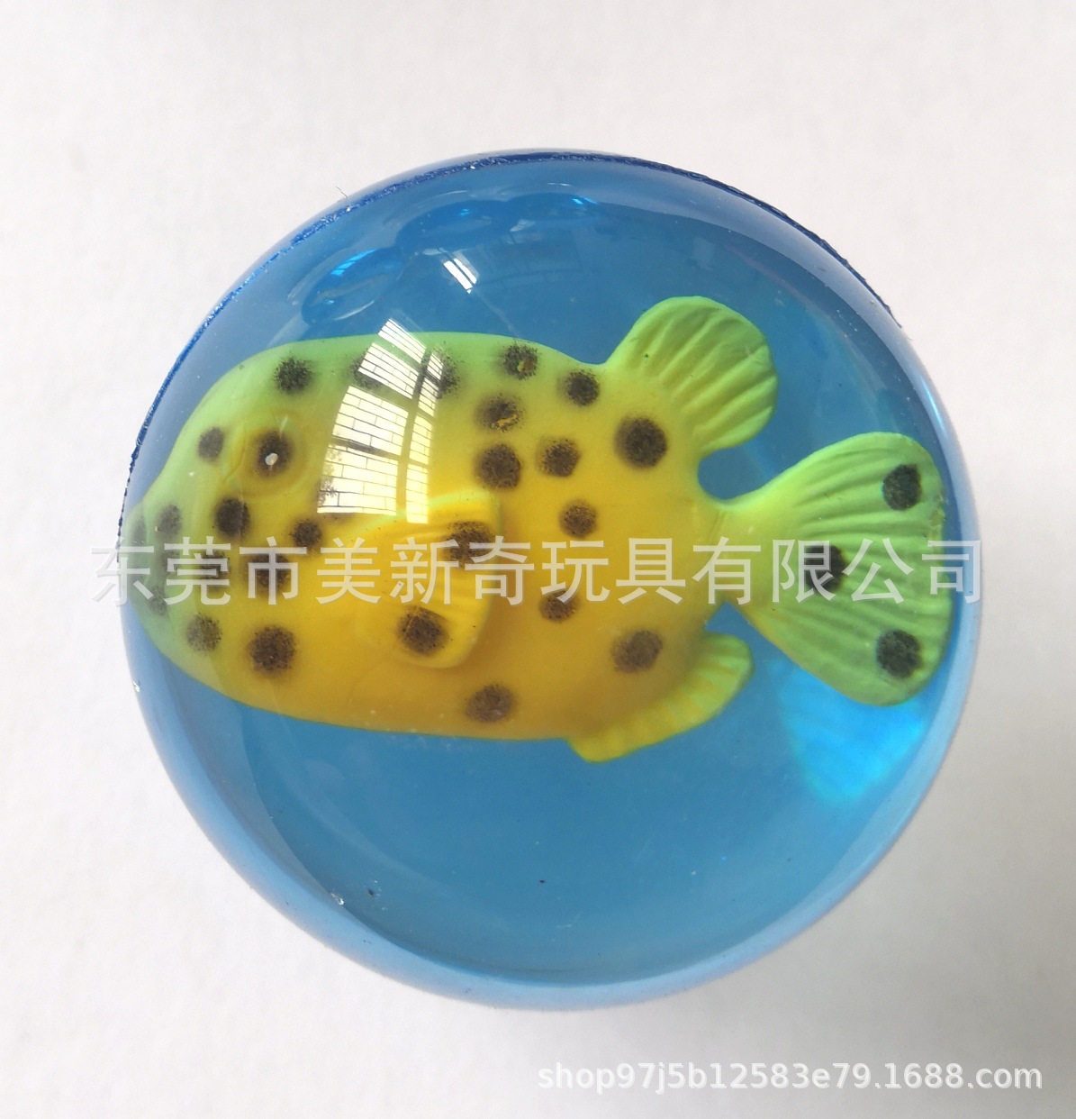 Manufacturer 45 Ocean Fish Doll Ball Environmental Protection Elastic Ball Bouncy Ball Jumping Ball Bouncing Ball Supply