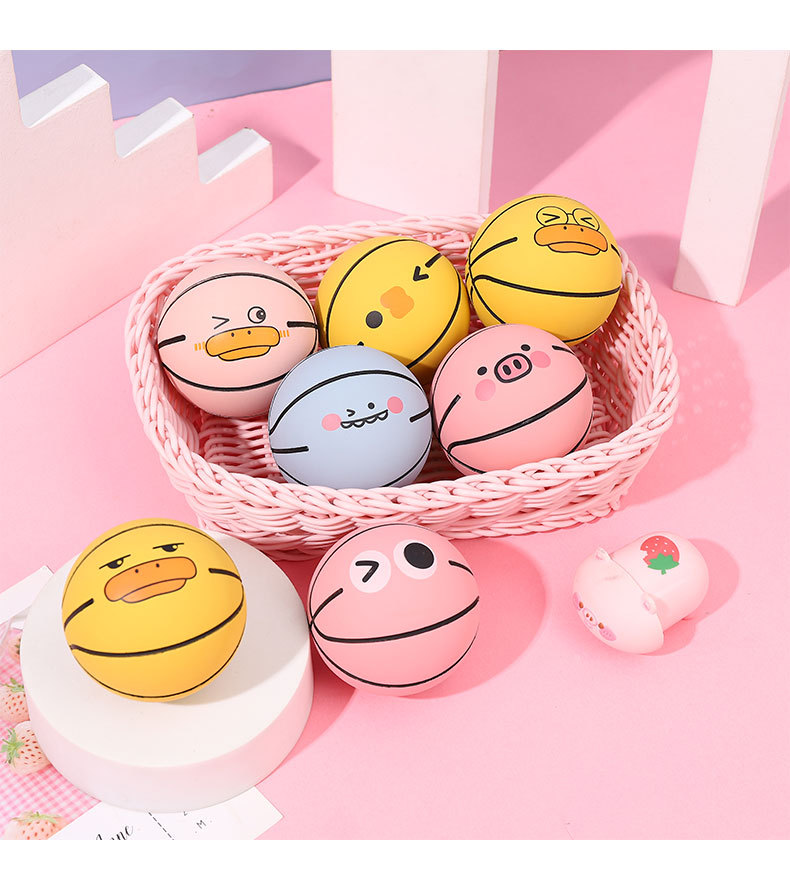 Cartoon Expression Small Basketball Rubber Bouncy Ball High Elasticity Toy Ball Student Children Playable Bouncy Ball Cartoon Expression Small Basketball Rubber Bouncy Ball High Elasticity Toy Ball Student Children Playable Bouncy Ball