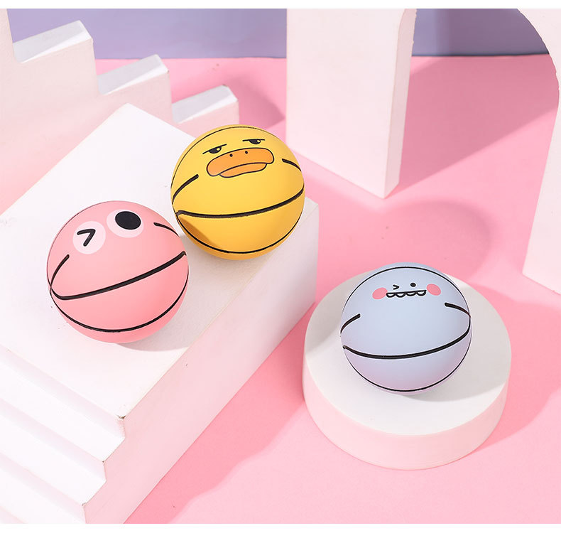 Cartoon Expression Small Basketball Rubber Bouncy Ball High Elasticity Toy Ball Student Children Playable Bouncy Ball Cartoon Expression Small Basketball Rubber Bouncy Ball High Elasticity Toy Ball Student Children Playable Bouncy Ball