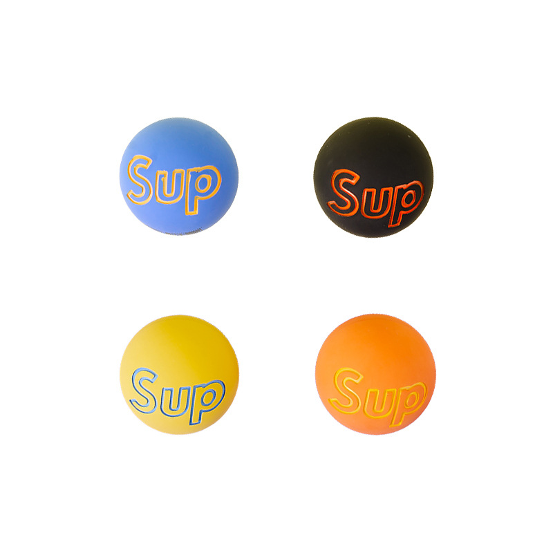 Cartoon Elastic Ball Sup Non-Slip Crack High Elasticity Children Student Fun Play Bouncy Ball Color Box Fun Small Basketball